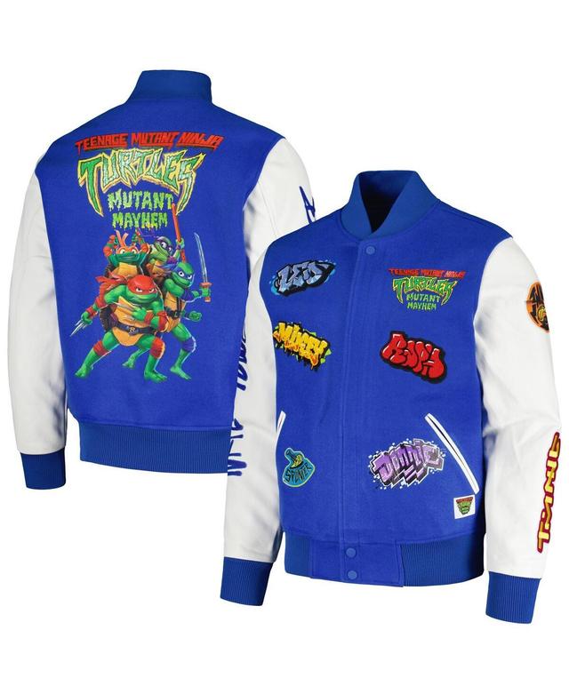 Mens Freeze Max Royal Teenage Mutant Ninja Turtles Turtle Power Varsity Full-Snap Jacket Product Image