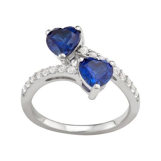 Sterling Silver Lab-Created Sapphire Ring, Womens Product Image