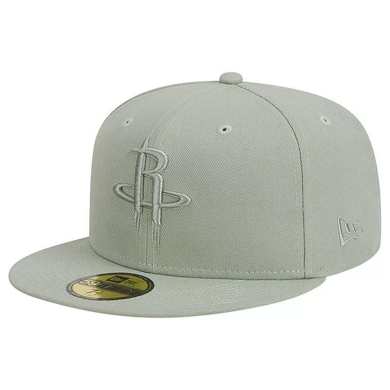 Mens New Era Light Green Houston Rockets Sage Color Pack 59FIFTY Fitted Hat Product Image