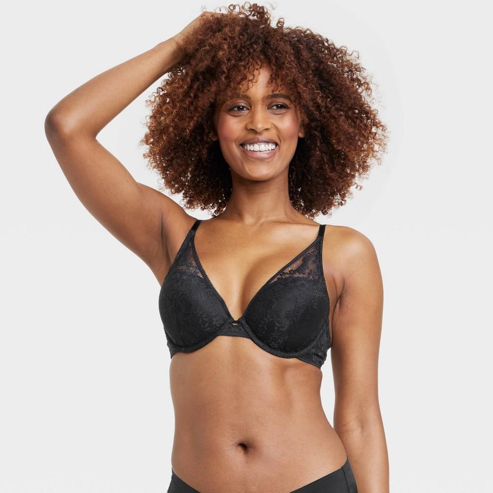 Womens Lace Plunge Push-Up Bra - Auden Product Image