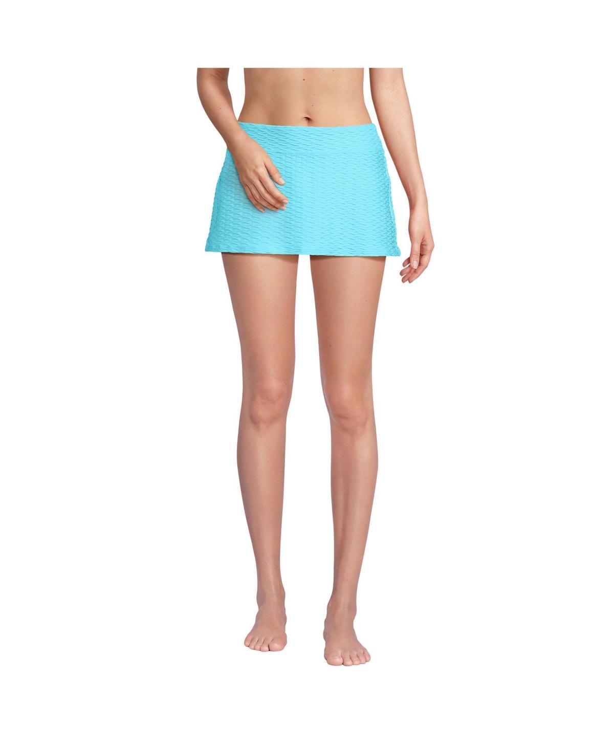 Womens Lands End Textured Chlorine Resistant Mini Swim Skirt Product Image