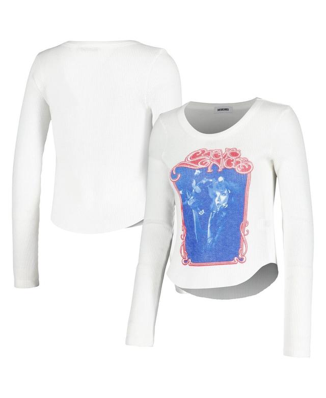 Womens Daydreamer White Stevie Nicks Bella Donna Raw Thermal Long Sleeve T-shirt Product Image