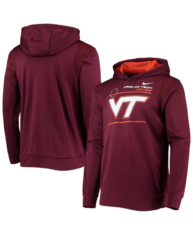 Mens Nike Maroon Virginia Tech Hokies 2021 Team Sideline Performance Pullover Hoodie Product Image