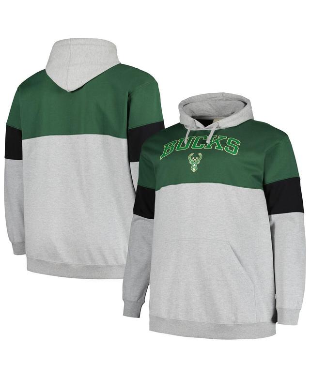 Mens Fanatics Hunter Green Milwaukee Bucks Big and Tall Pullover Hoodie - Hunter Green Product Image