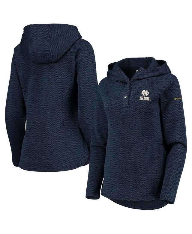 Womens Columbia Notre Dame Fighting Irish Darling Days Raglan Fleece Pullover Hoodie Blue Product Image