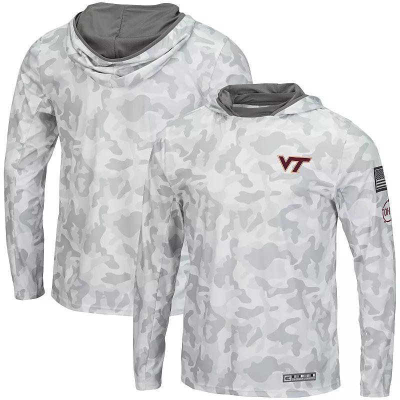 Mens Colosseum Arctic Camo Virginia Tech Hokies OHT Military Appreciation Long Sleeve Hoodie Top Product Image