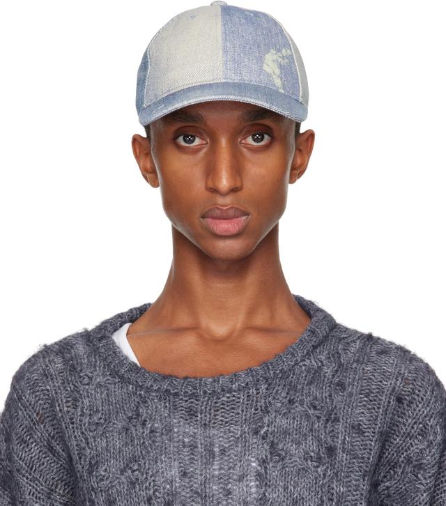 OUR LEGACY Blue Ball Cap In Digital Denim Print Product Image