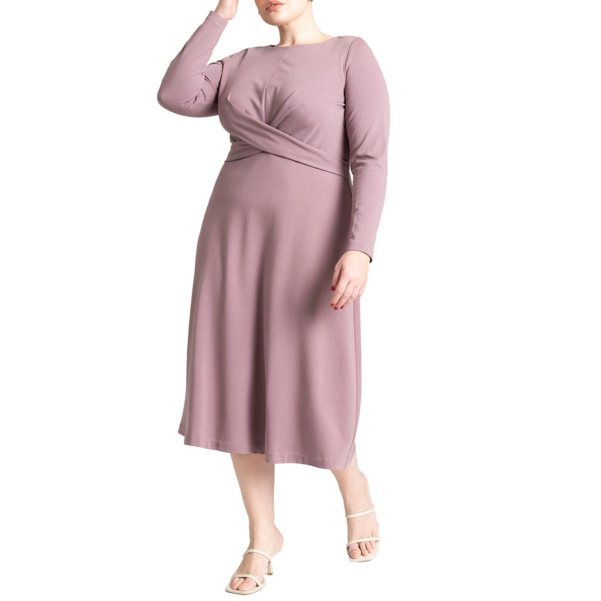 Eloquii Womens Ponte Twist Detail Dress Product Image