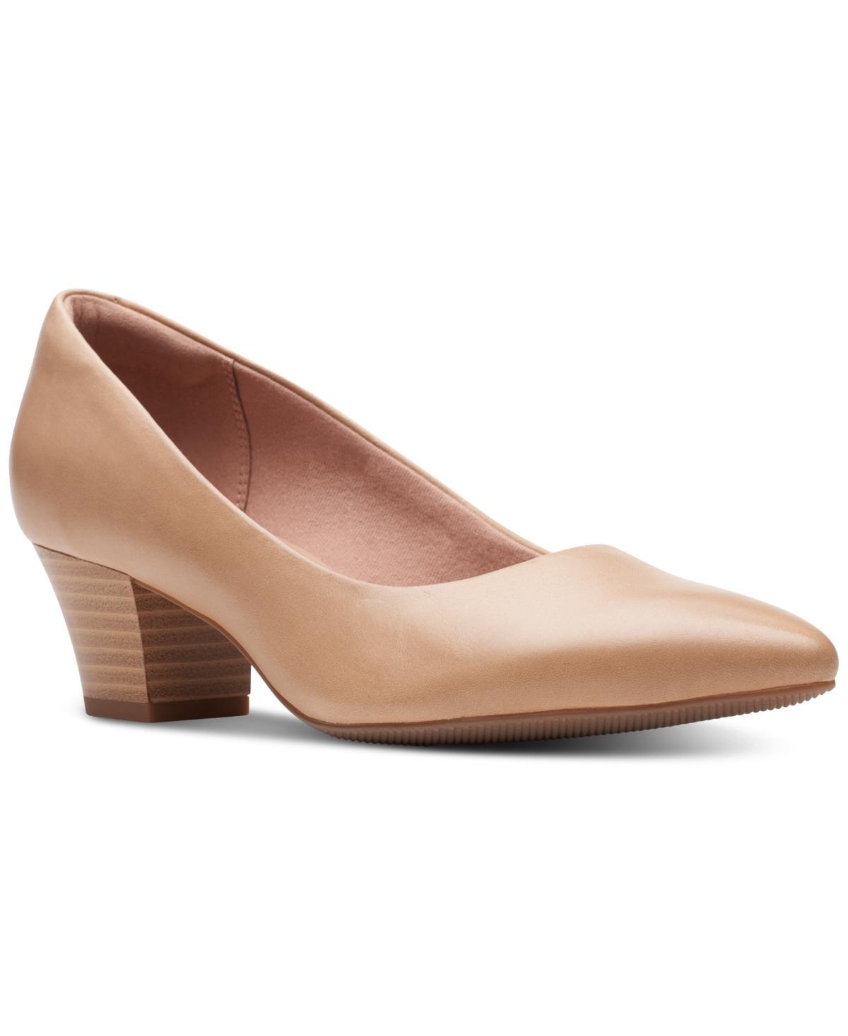 Clarks Womens Teresa Step Block-Heel Comfort Pumps Product Image