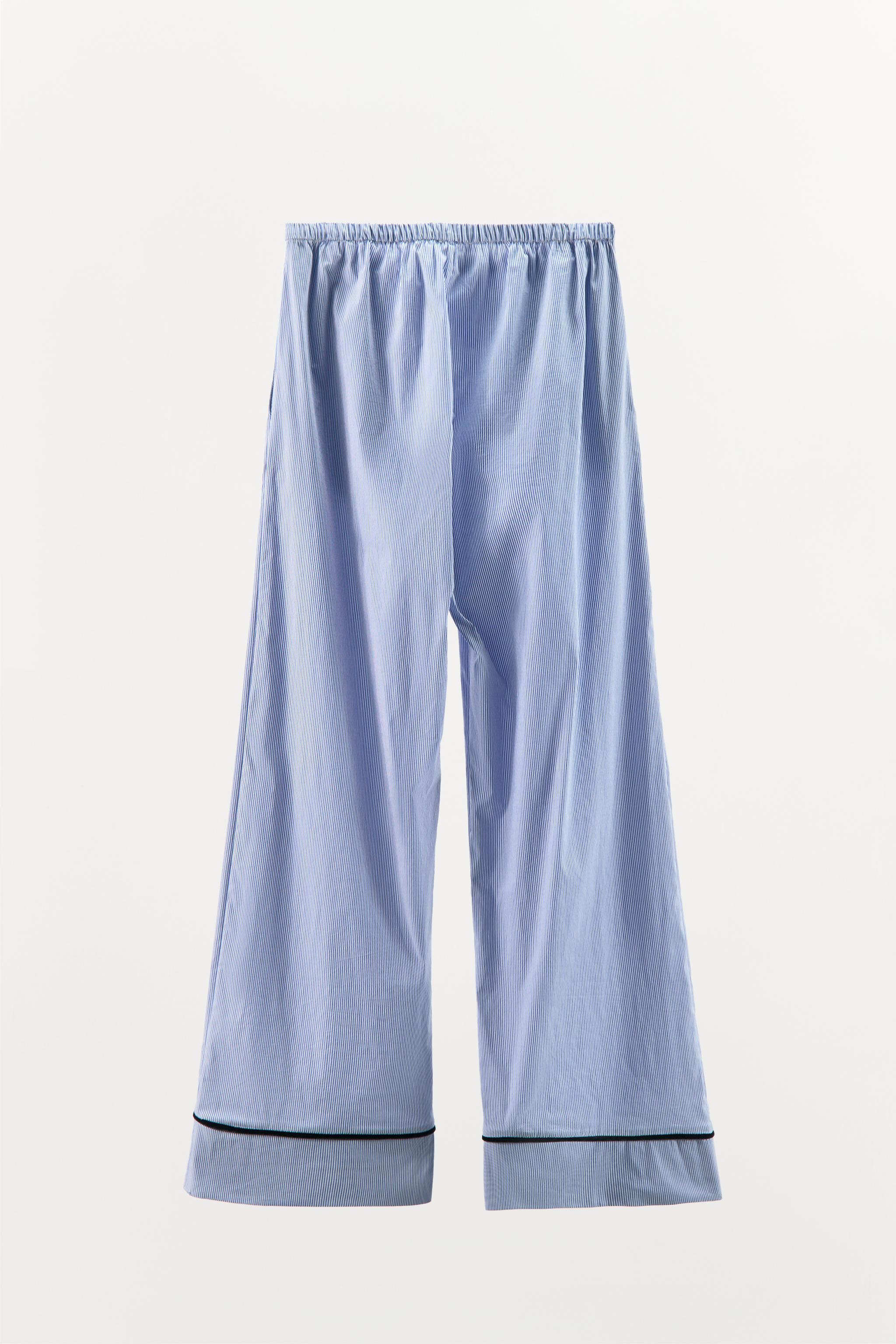 STRIPED VELVET PAJAMA PANTS Product Image