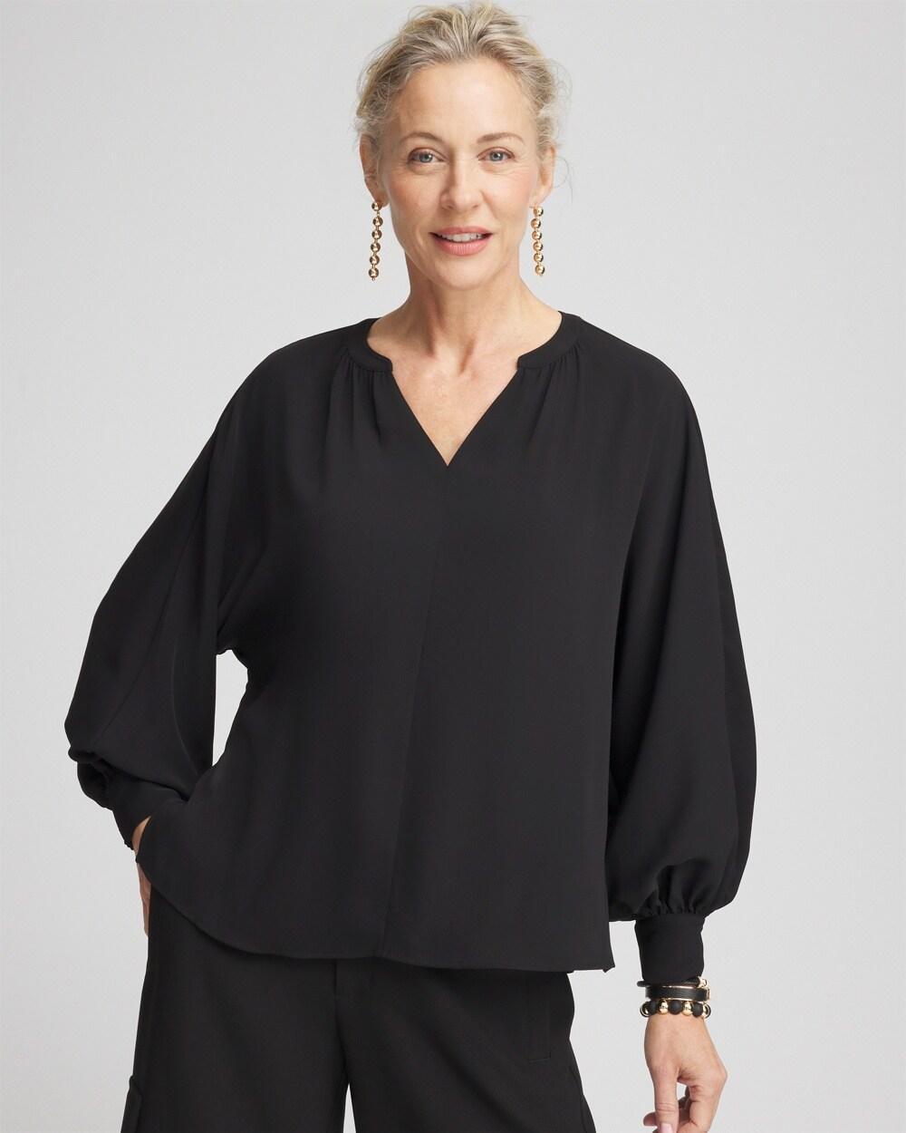 Women's Satin Dolman Sleeve Top Product Image