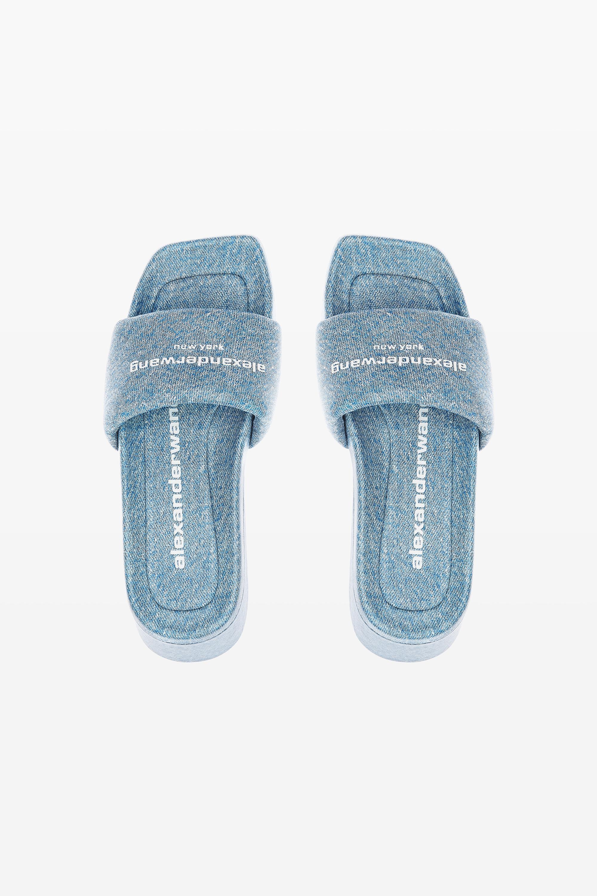 Trompe-l'oeil Denim Goatskin Float Slide Product Image