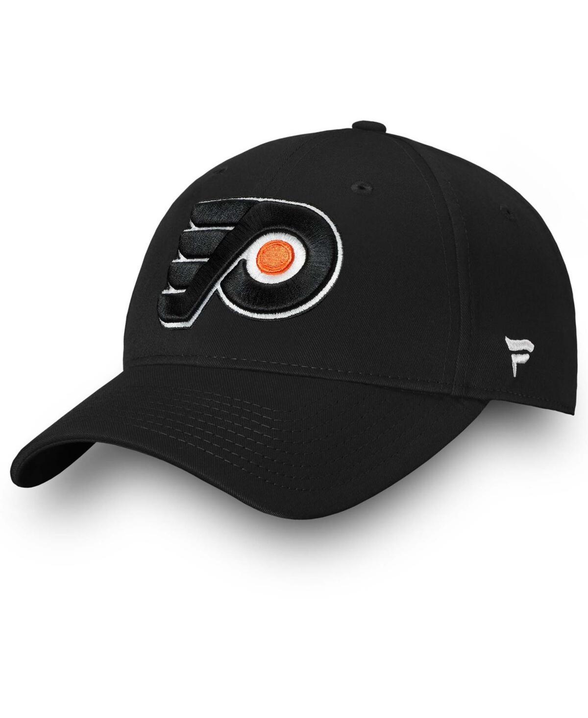 Mens Black Philadelphia Flyers Core Adjustable Hat Product Image