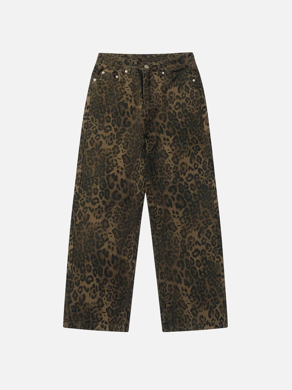 Leopard Print Jeans Product Image