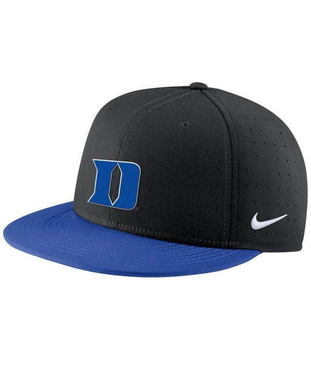 Mens Nike Black Duke Blue Devils Aero True Baseball Performance Fitted Hat Product Image