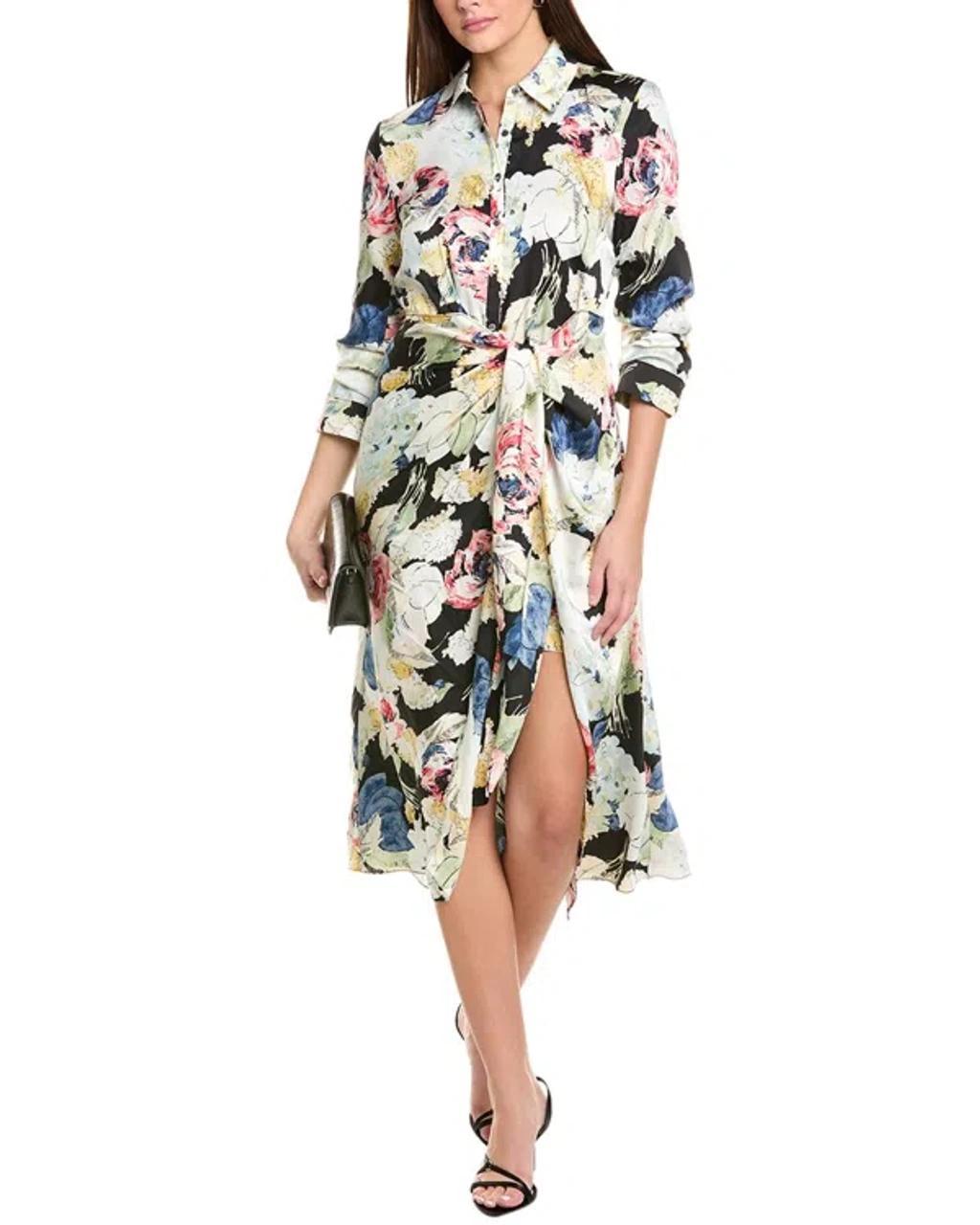 Wildwood Flower Jacey Midi Shirtdress In Black Product Image