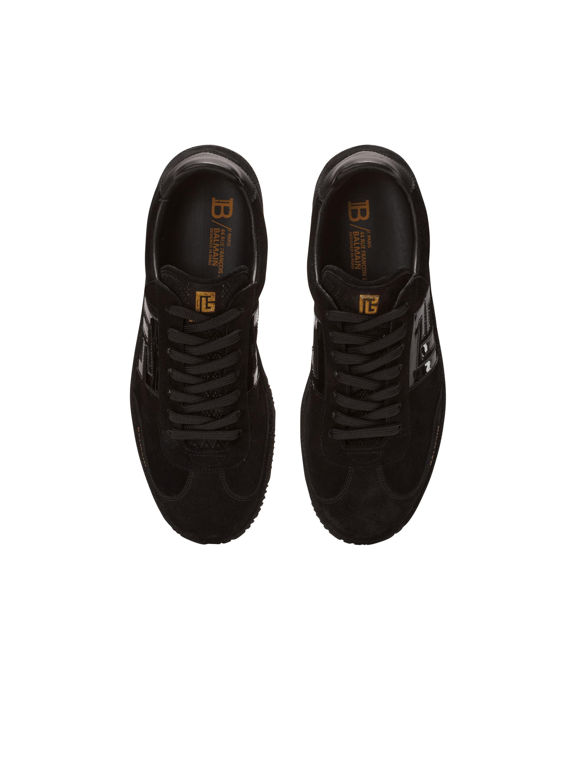 Balmain Swan suede and patent leather sneakers Product Image