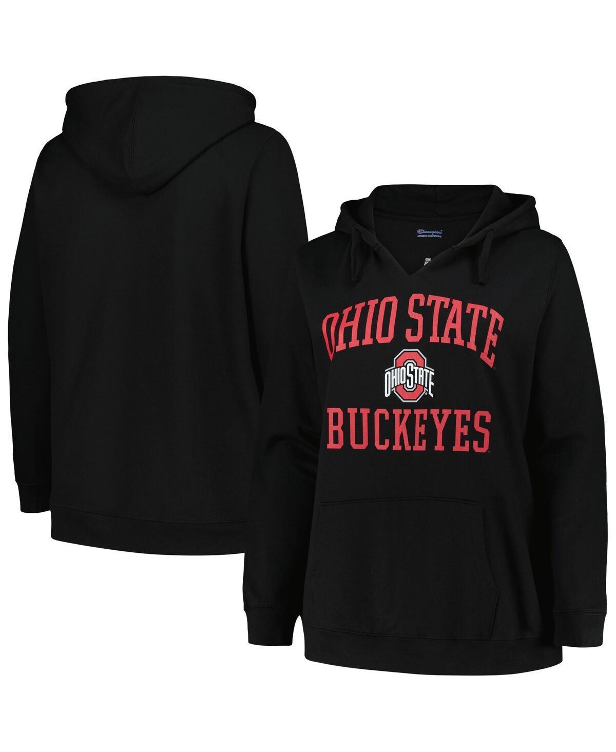 Womens Champion Ohio State Buckeyes Plus Size Heart & Soul Notch Neck Pullover Product Image