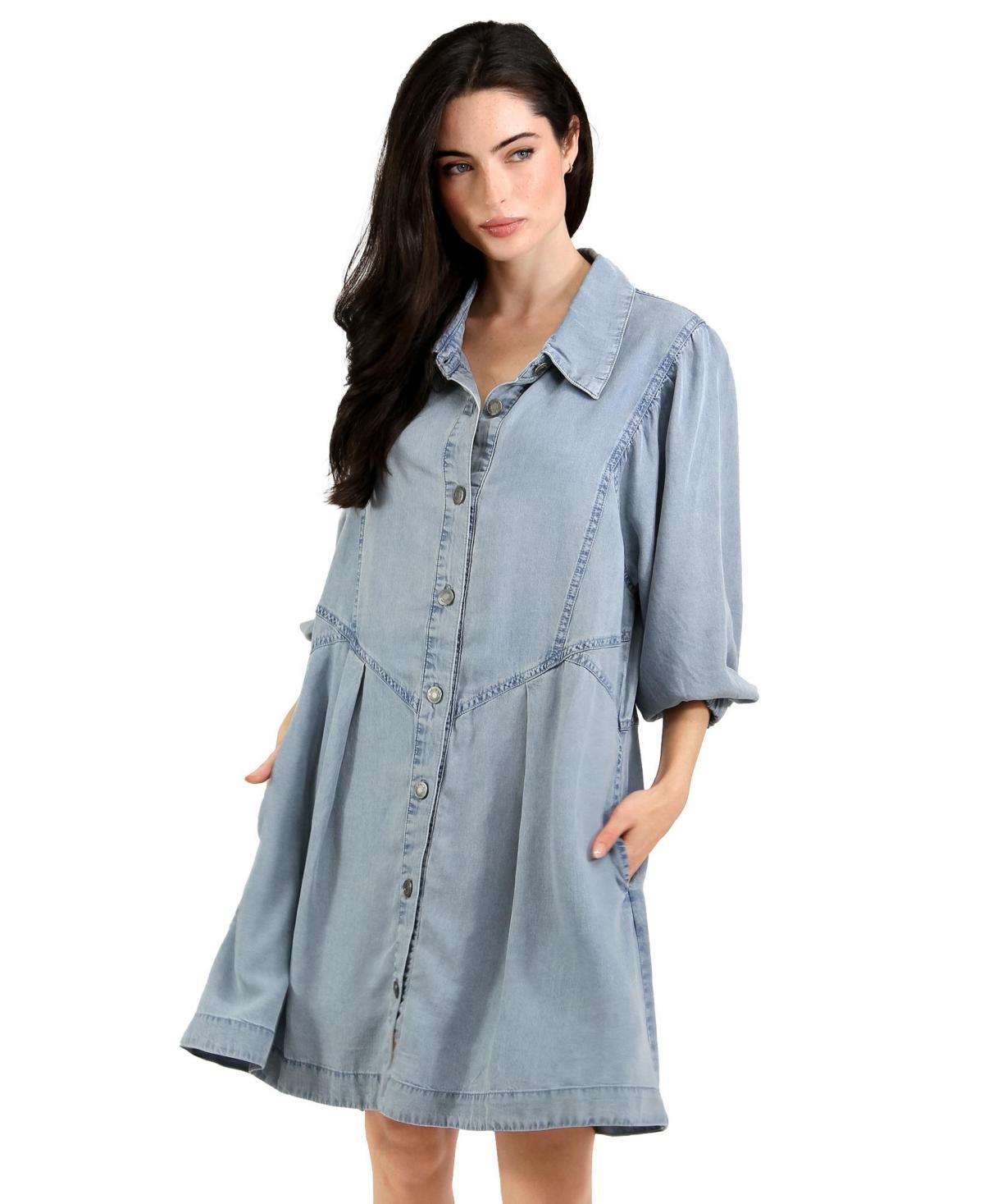 Women Belle & Bloom Supercut Denim Dress Product Image