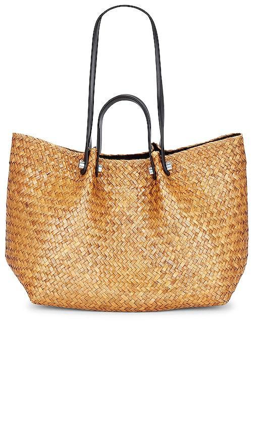 ALLSAINTS Allington Straw Tote in Natural - Neutral. Size all. Product Image