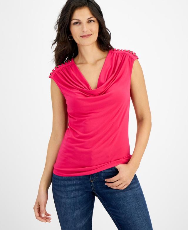 Women's Laced-Chain-Shoulder Top, Created for Macy's  Product Image