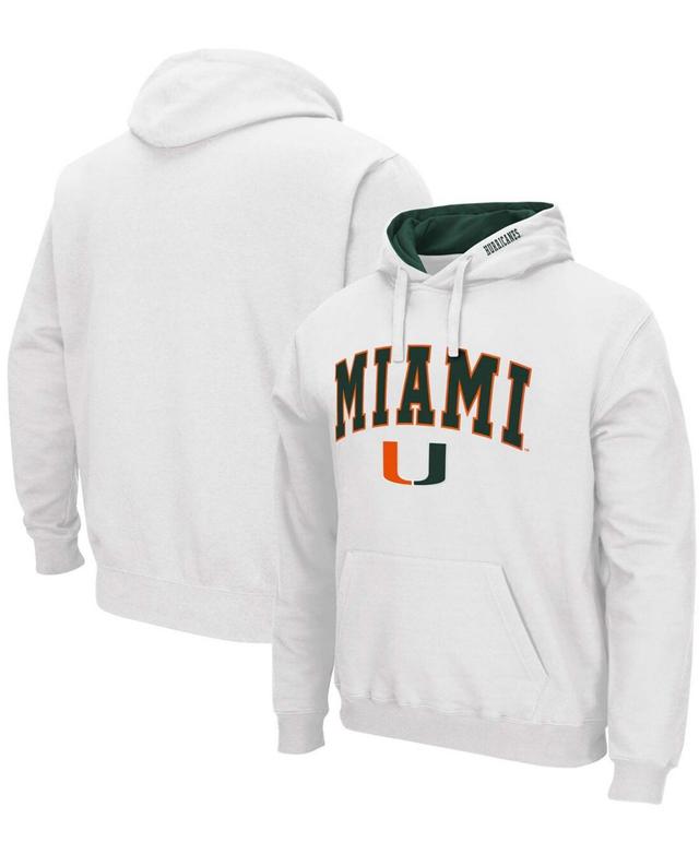 Mens White Miami Hurricanes Arch Logo 3.0 Pullover Hoodie Product Image