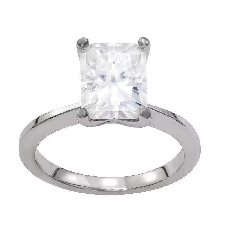 Charles & Colvard 2.7 Ct. T.w. Lab Created Moissanite Radiant Solitaire Ring, White, 8 Product Image