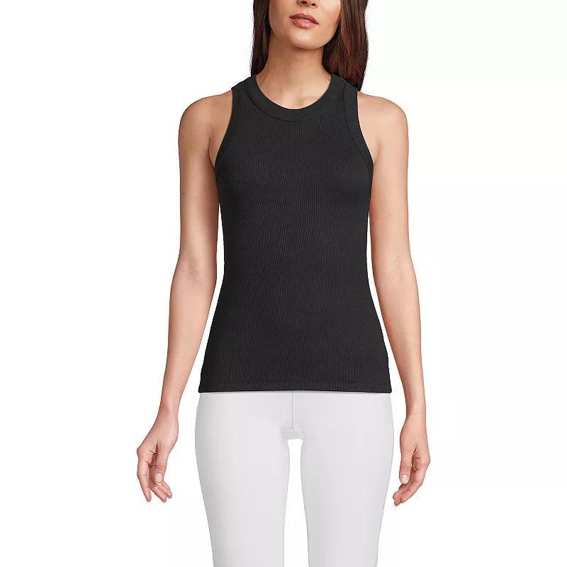 Lands End Womens Drapey Rib Skimming Tank Top Product Image