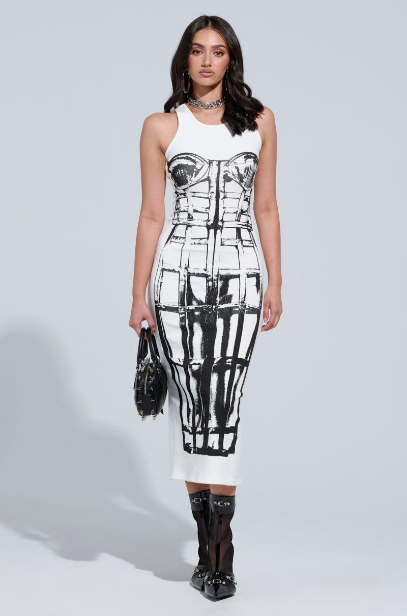 BREAK FREE PRINTED MIDI DRESS Product Image