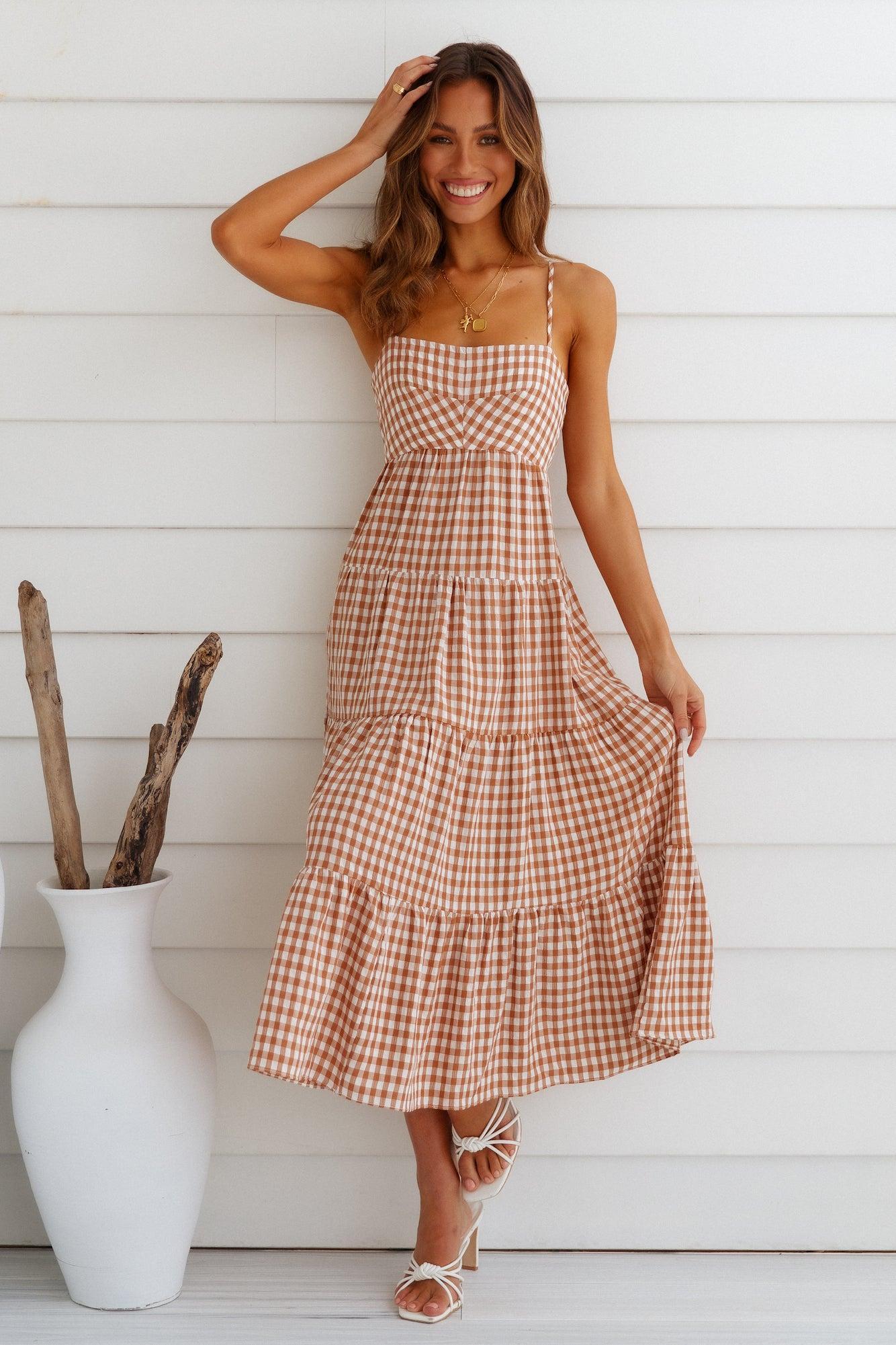 Gingham Dreams Maxi Dress  Product Image