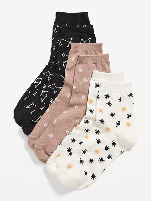 Novelty Quarter Crew Socks 3-Pack Product Image