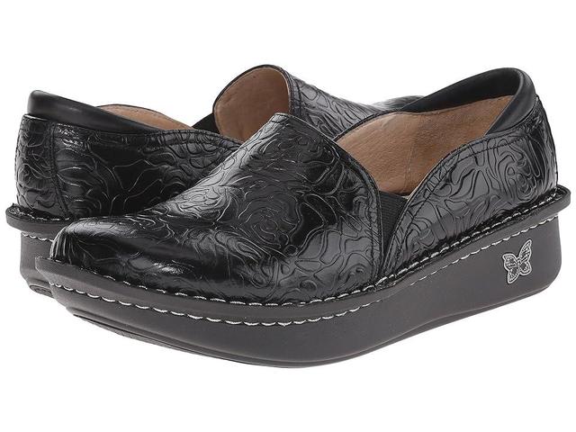 Alegria Debra Professional Emboss Rose Leather) Women's Slip on Shoes Product Image