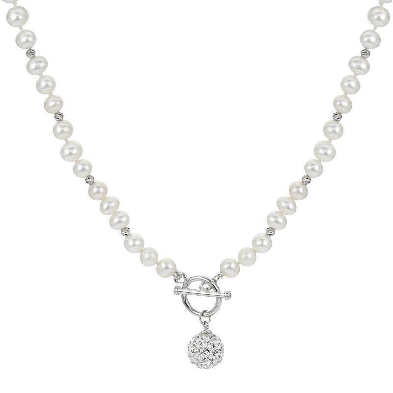 Pearlustre By Imperial Sterling Silver Freshwater Pearl Necklace, 18 In Product Image