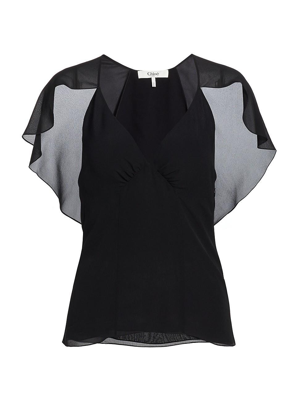 Womens Silk Cape Top Product Image