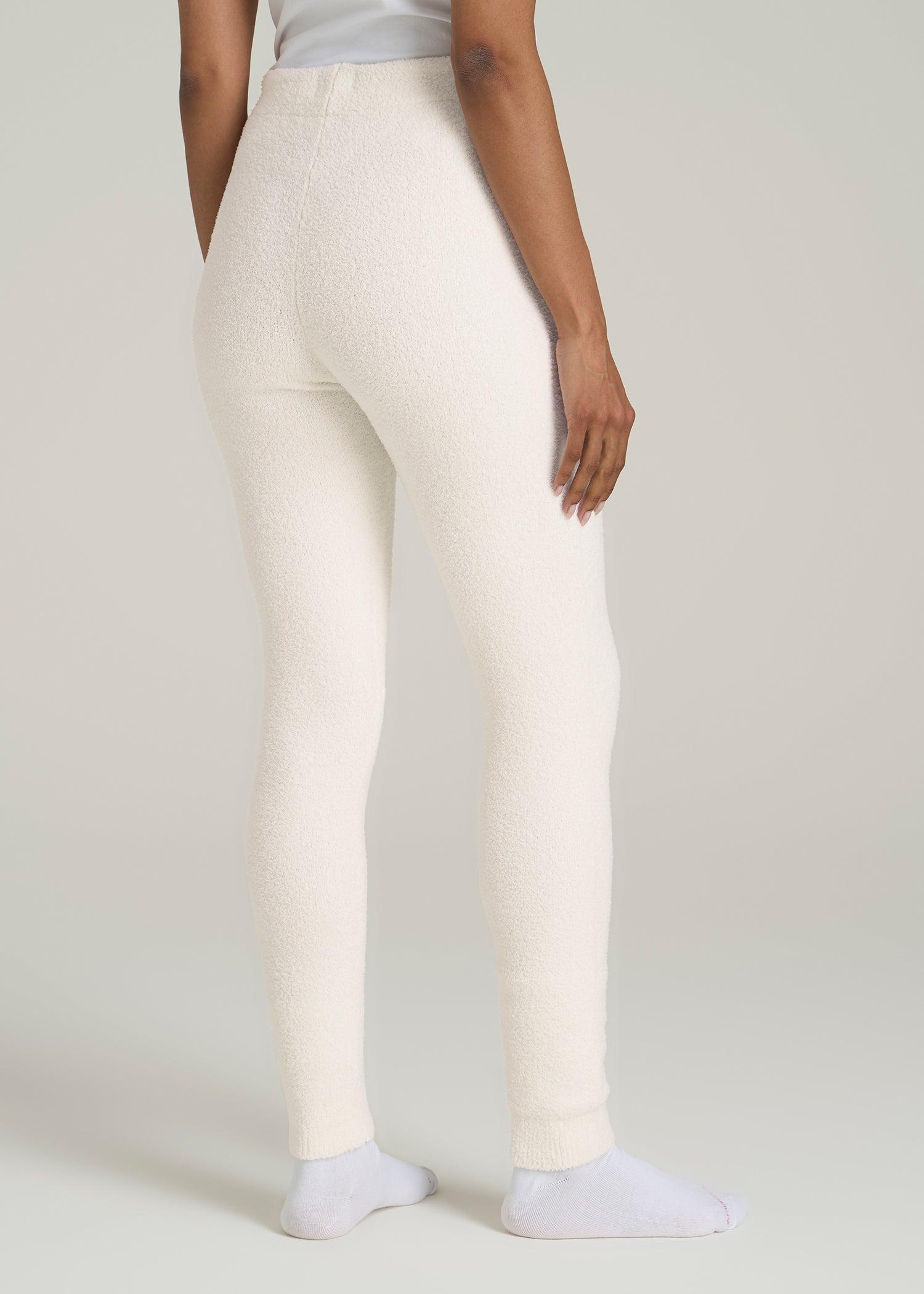 Chenille Leggings for Tall Women in White Alyssum Product Image