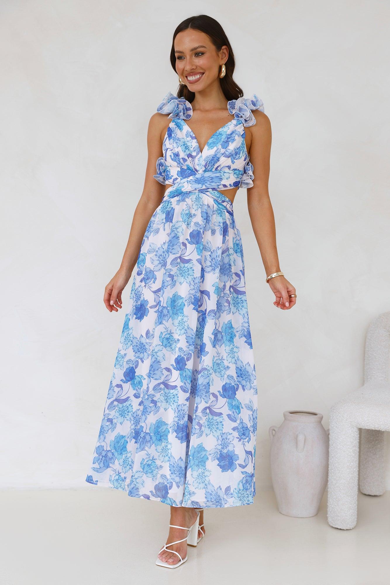 Extra Guest Maxi Dress Blue Product Image