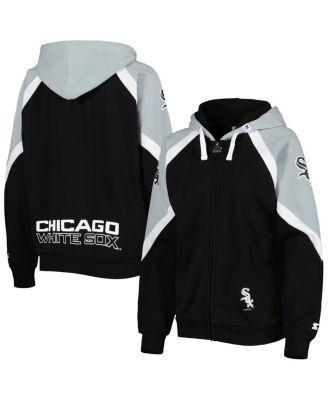 Womens Starter Black Chicago White Sox Hail Mary Full-Zip Hoodie - Black Product Image