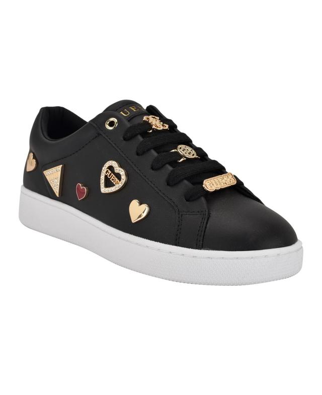 Guess Womens Runia Embellished Lace-Up Sneakers Product Image