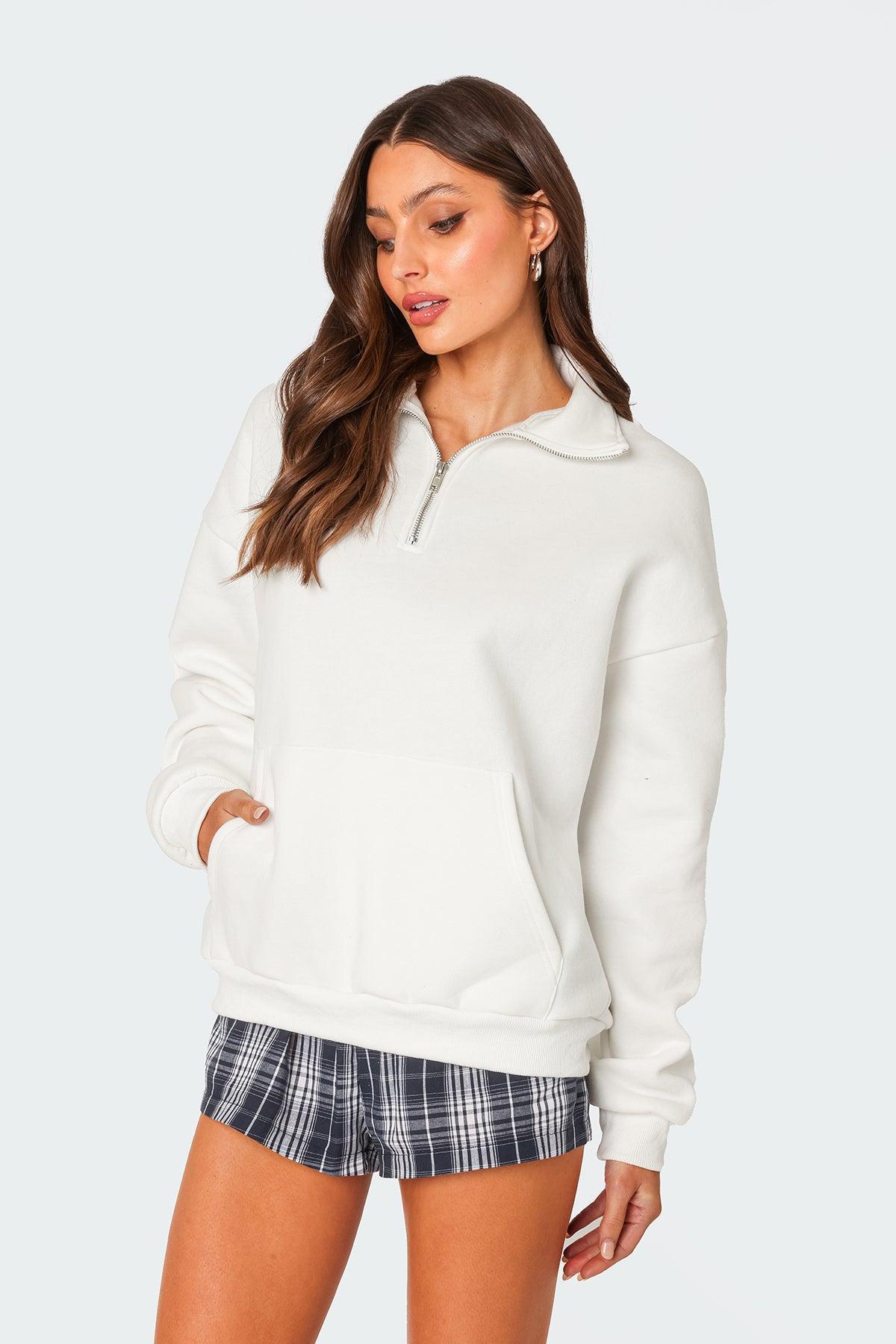 Oversized Quarter Zip Sweatshirt Product Image