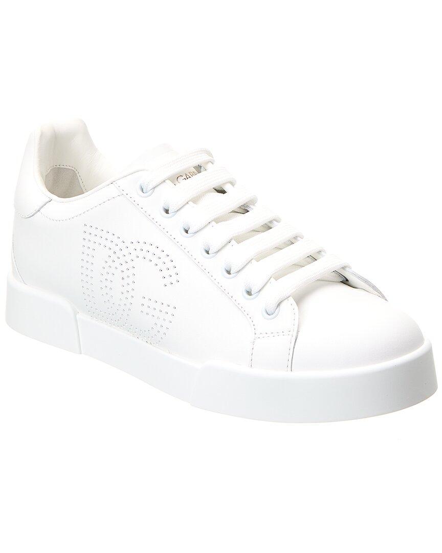 Portofino Leather Sneakers In White Product Image