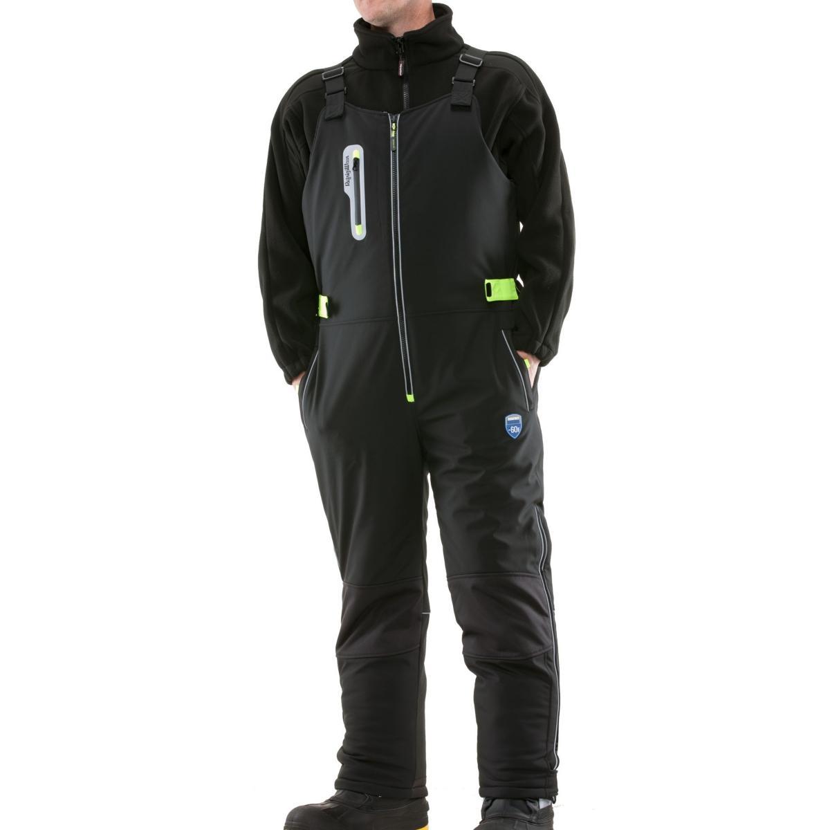 RefrigiWear Mens Insulated Extreme Softshell High Bib Overalls -60F Protection Product Image