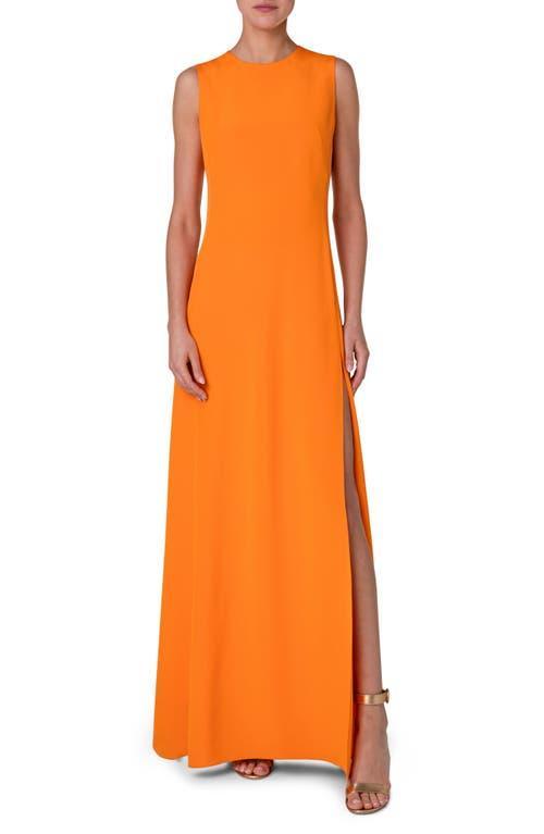 Akris Sleeveless Silk Crepe A-Line Gown Product Image