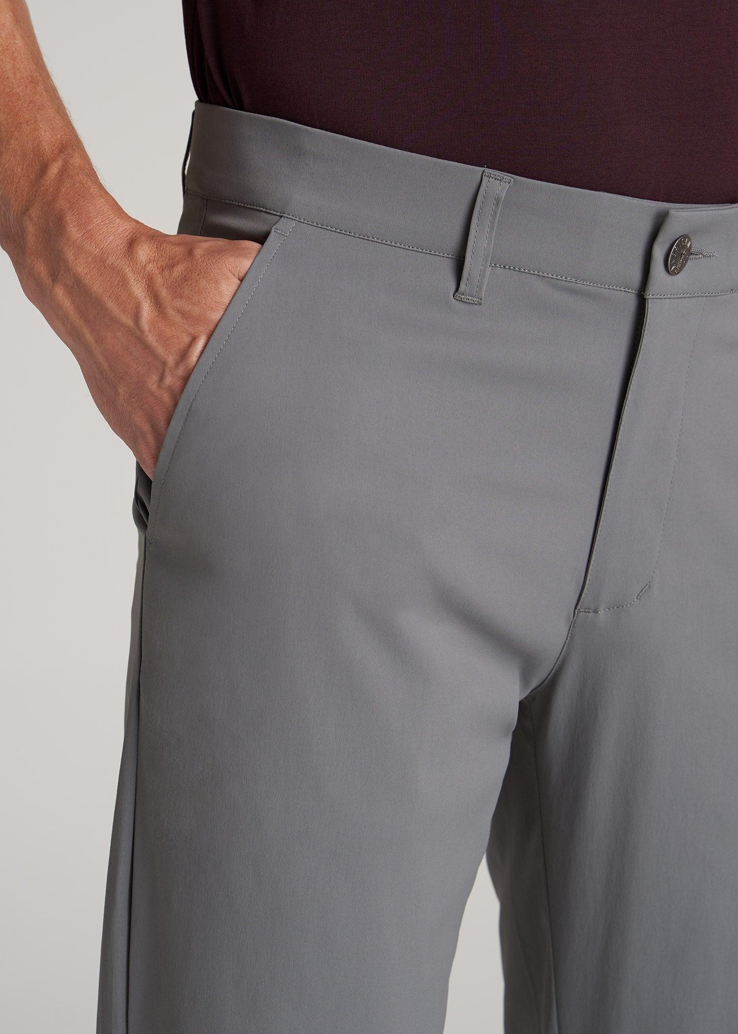 TAPERED FIT Traveler Chino Pants for Tall Men in Charcoal Product Image