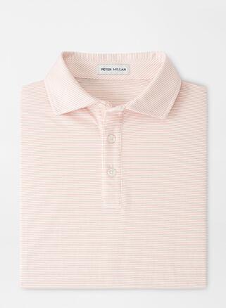 Peter Millar Mens Pilot Mill Haynes Stripe Short-Sleeve Polo | Color: White | Size: XXL Product Image