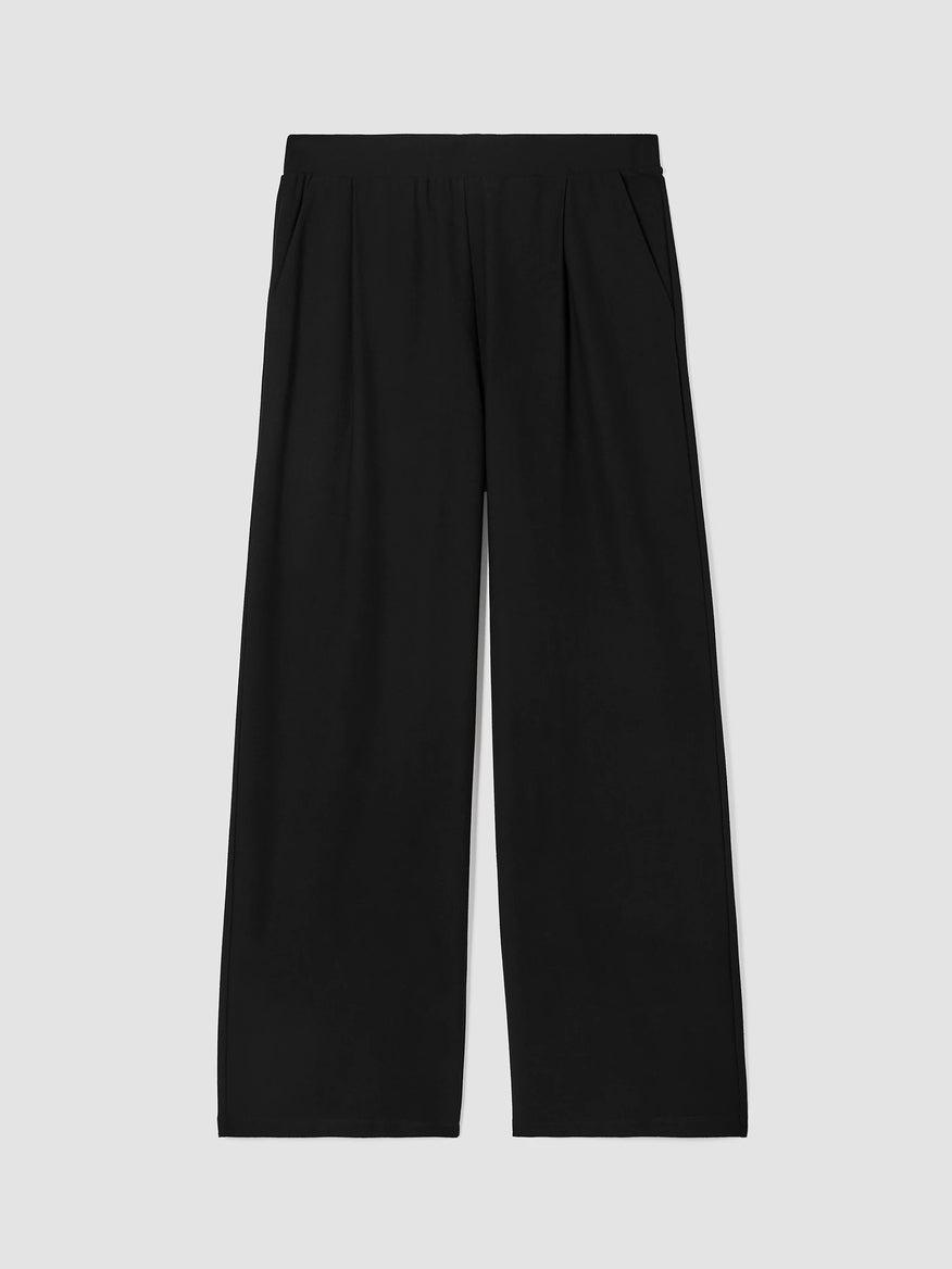 Eileen Fisher Washable Stretch Crepe High-Waisted Wide Pant Product Image