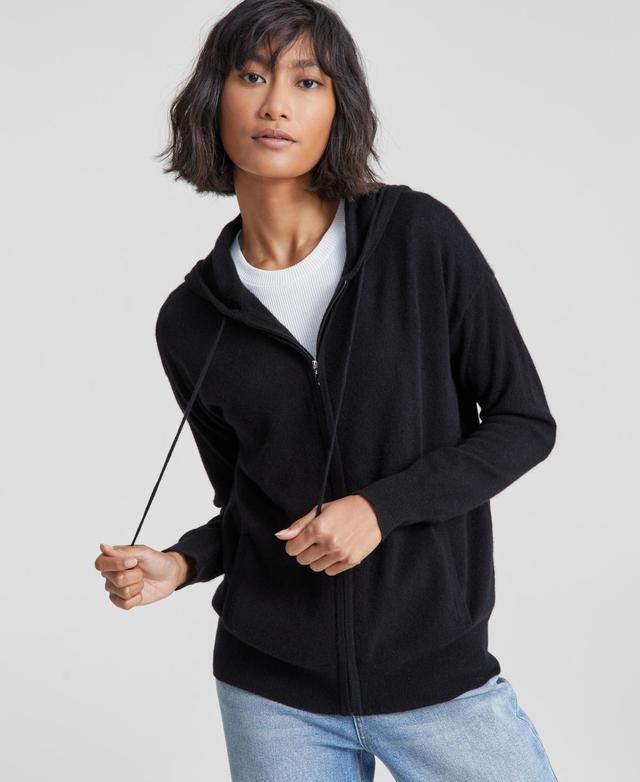 Charter Club Womens 100% Cashmere Zip Hoodie, Created for Macys Product Image