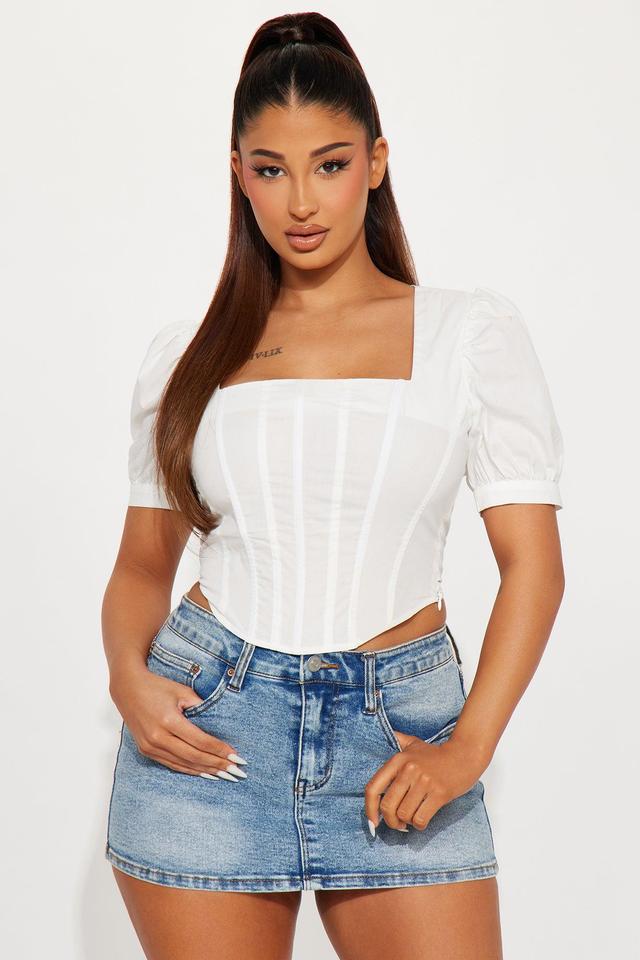 Timeless Corset Top - White Product Image