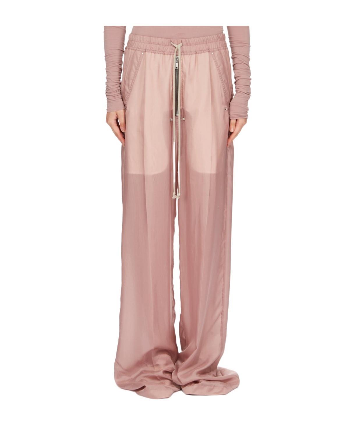 RICK OWENS Geth Belas Semi-sheer Trousers In Pink Product Image