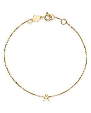 Moon & Meadow 14K Yellow Gold Initial Chain Bracelet Product Image