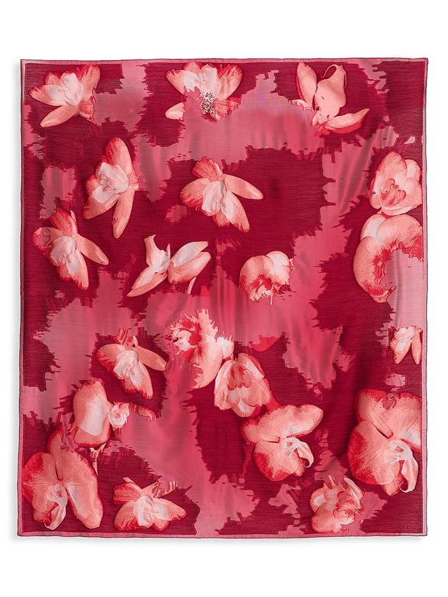 Womens Eatenaway Orchid Silk Scarf Product Image